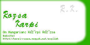 rozsa karpi business card